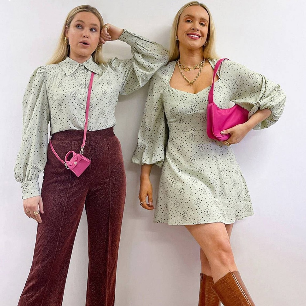 Labelrail x Olivia & Alice mini tea dress, floral and dots